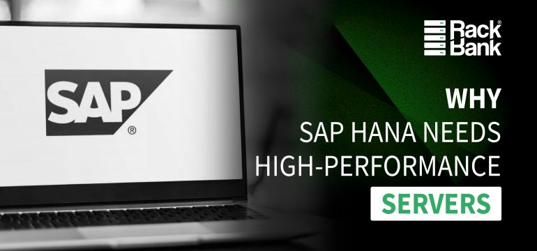 High-performance servers powering SAP HANA workloads in a data center